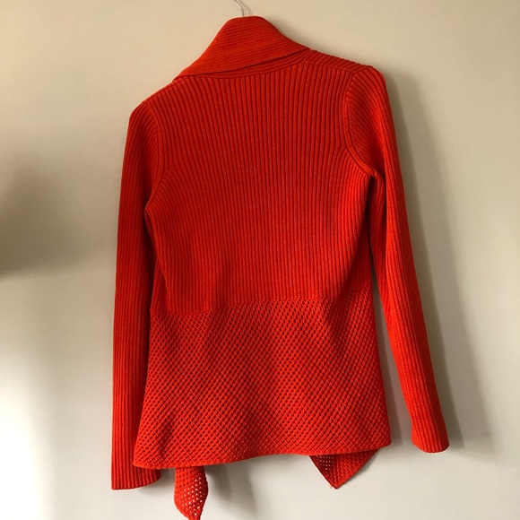 Akris Punto Sweater Orange Cardigan Sweater 10 - Picture 6 of 8